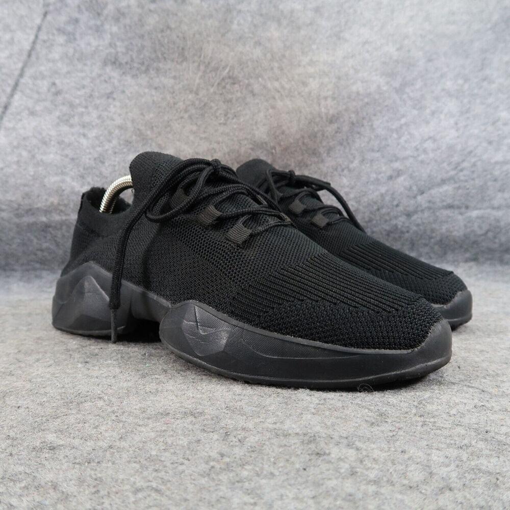 Sport Sneaker Womens 9 Active Lace Up Lifestyle Casual Fashion Knit Casual Black